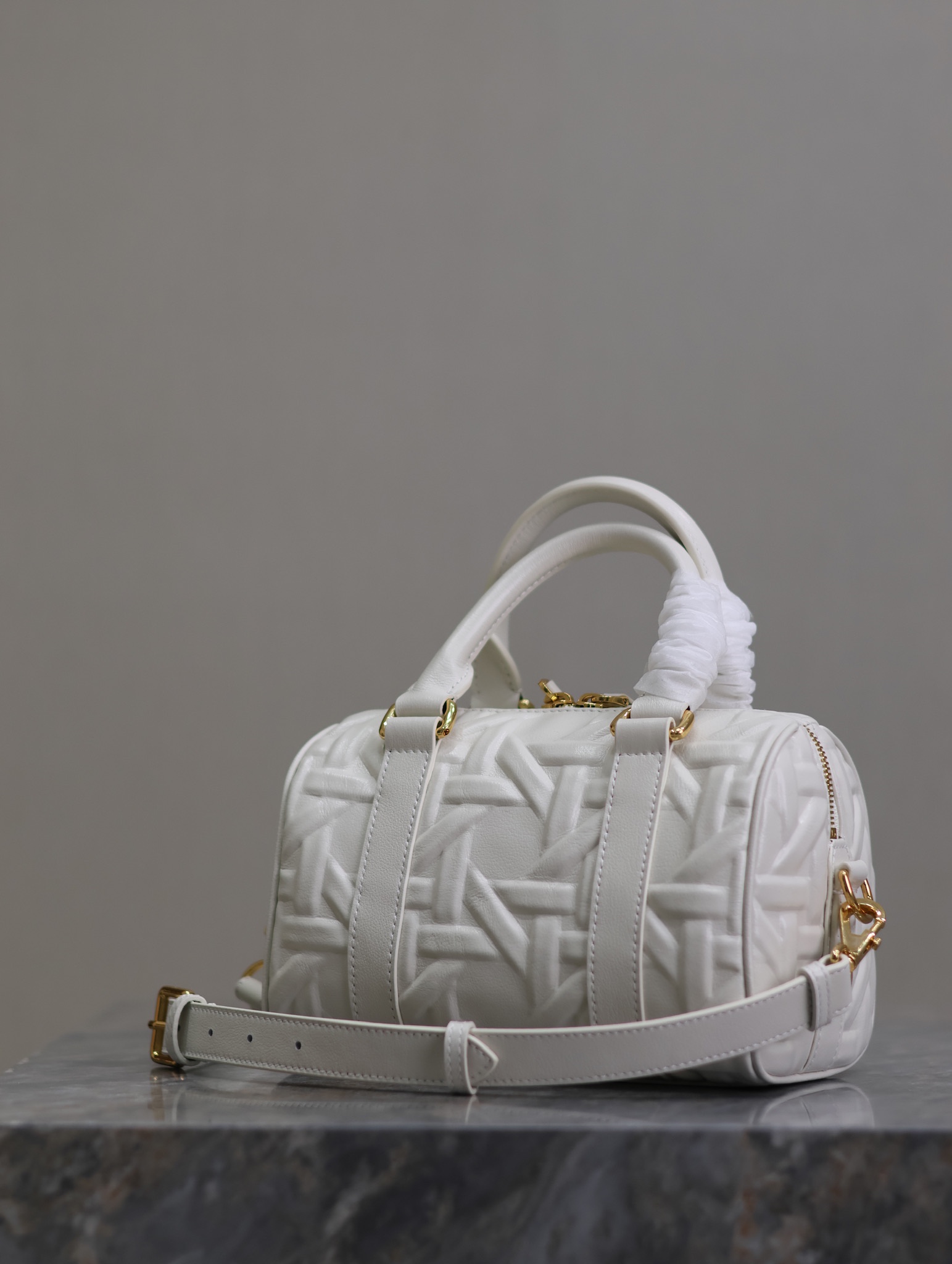 Dior Groove 20 Bag White Graphic Cannage Calfskin